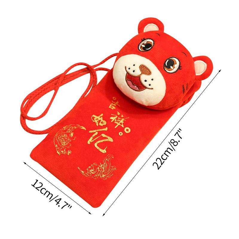 1PC Tiger Year Red Envelope Wallet Lucky Bag 2022 Lucky Pocket New Year