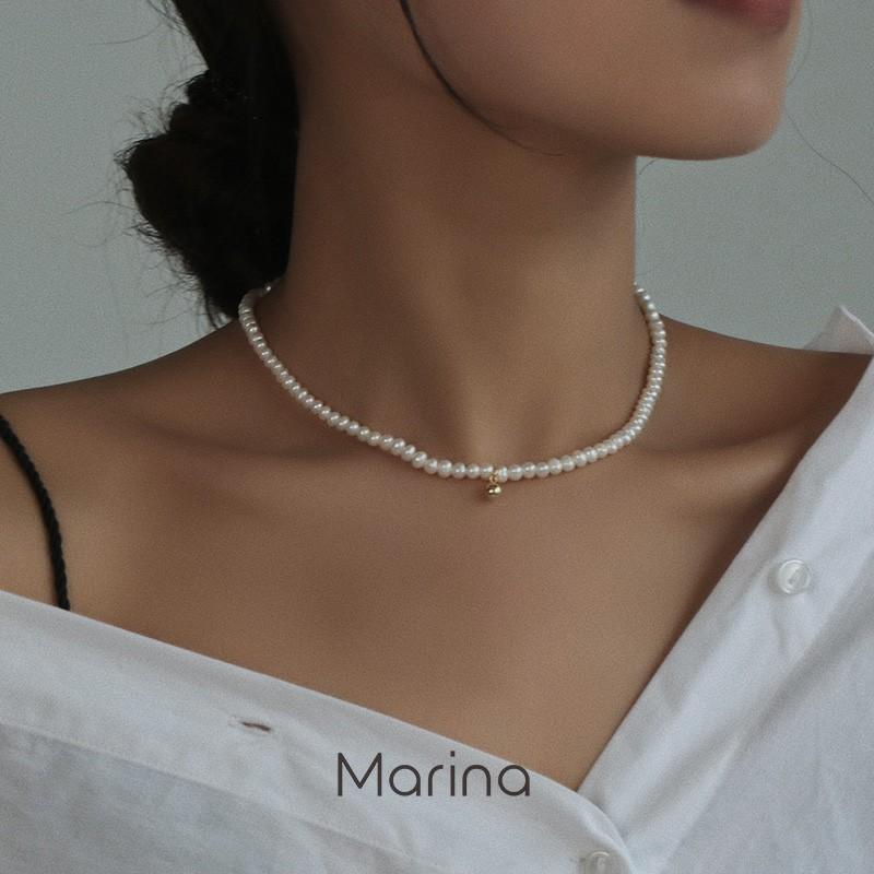 Vòng cổ choker đính hạt đơn giản