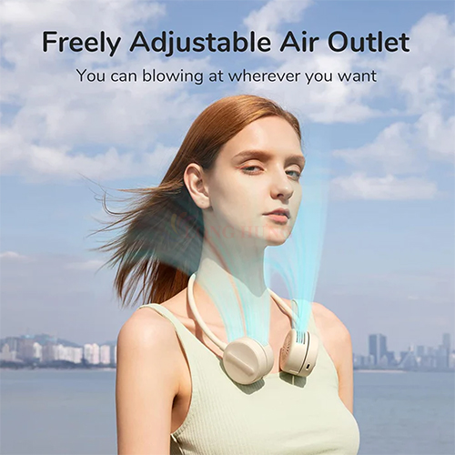 Quạt mini tích điện đeo cổ Jisulife Neck Fan Life1 1800mAh - Hàng chính hãng