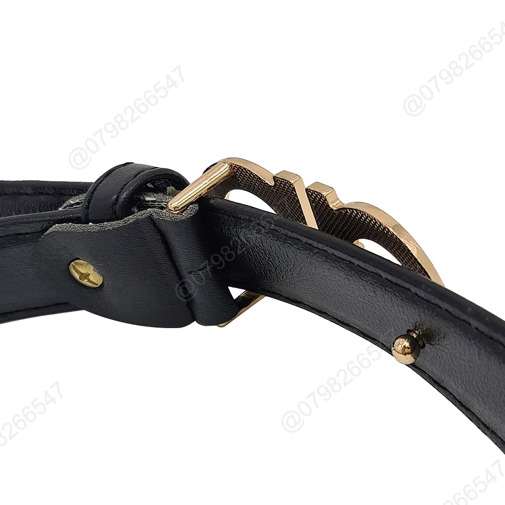 Dây nịt thời trang nữ DHM-370 | Khoá kiểu cài chữ A đôi mặt trơn bản nhỏ 2.8cm | Bảo hành 12 tháng