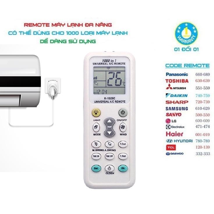 Remote máy lạnh, remote điều hòa điều khiển tất cả máy lạnh nội địa Nhật, Việt Nam các loại đa năng Hàng Xịn