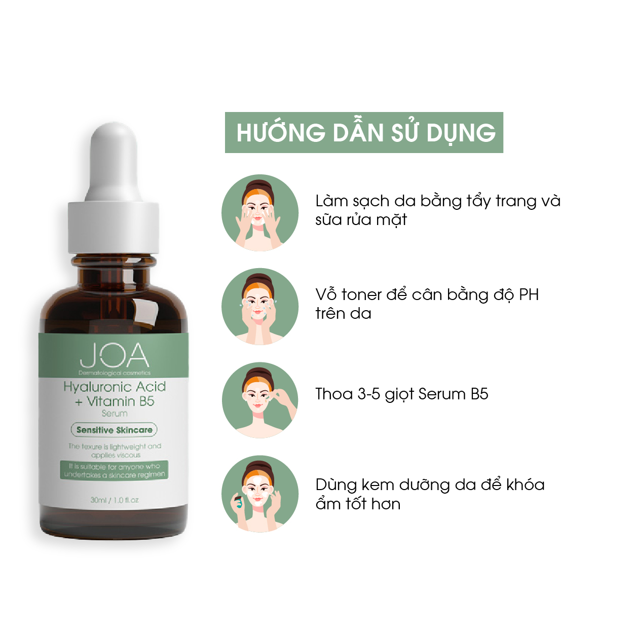 [Combo] 1 Thanh Lăn Mụn MS 5ml + 1 Serum Phục Hồi Da Hyaluronic Acid + Vitamin B5 30ml - JOA GREEN (TẶNG 1 Tẩy Tế Bào Chết MS 100ML) - MỸ PHẨM MS COSMETIC