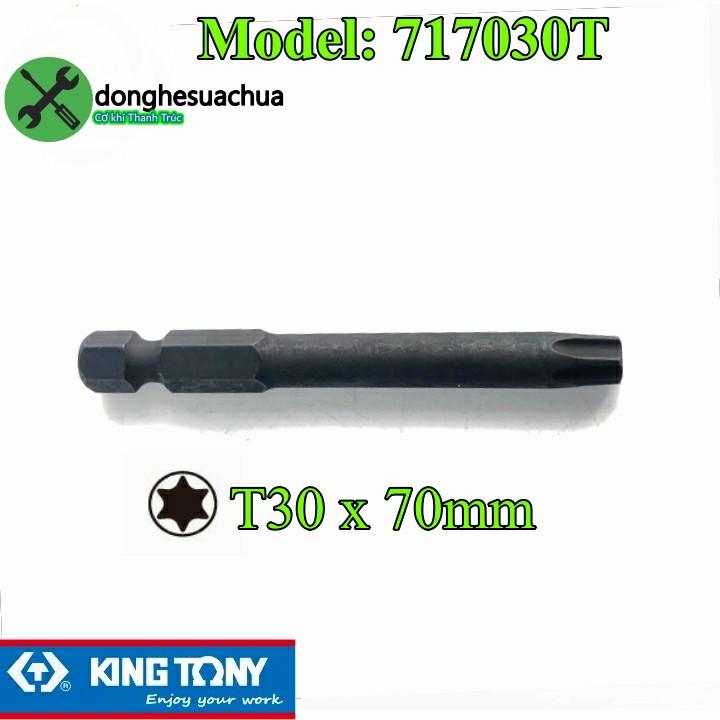 Mũi vặn vít sao T30 Kingtony 717030T dài 70mm loại không lỗ