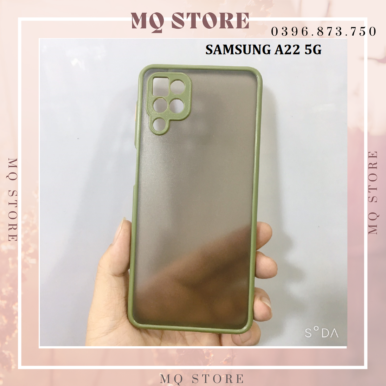 Ốp lưng viền màu, lưng nhám chống sốc, bảo vệ camera, phím bấm màu dành cho Samsung A22 5G