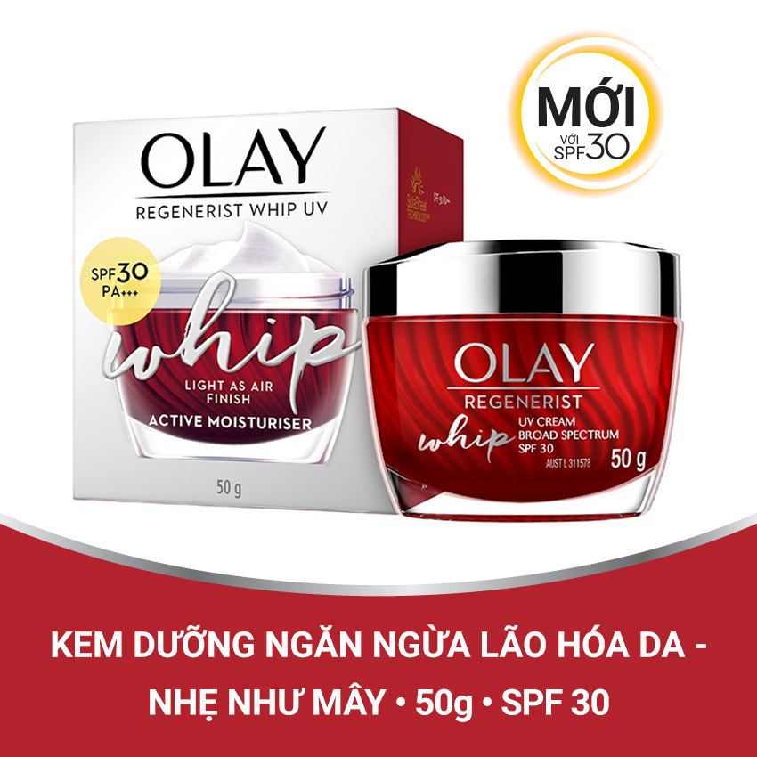 Kem Dưỡng Da OLAY WHIPS Chống Nắng SPF30 Regenerist