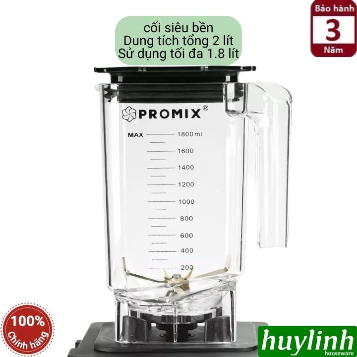 Máy xay sinh tố công nghiệp Promix PM-911B - Dung tích 2 lít - Công suất 1650W - Có hẹn giờ tới 90S - Hàng chính hãng