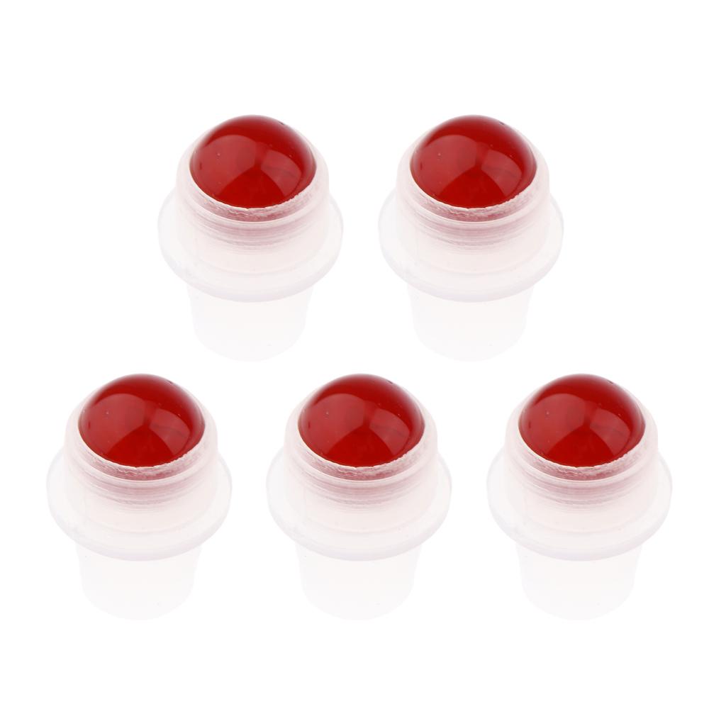 5Pcs Replacement Ball Roller Tops for Essential Oils Bottles Purple