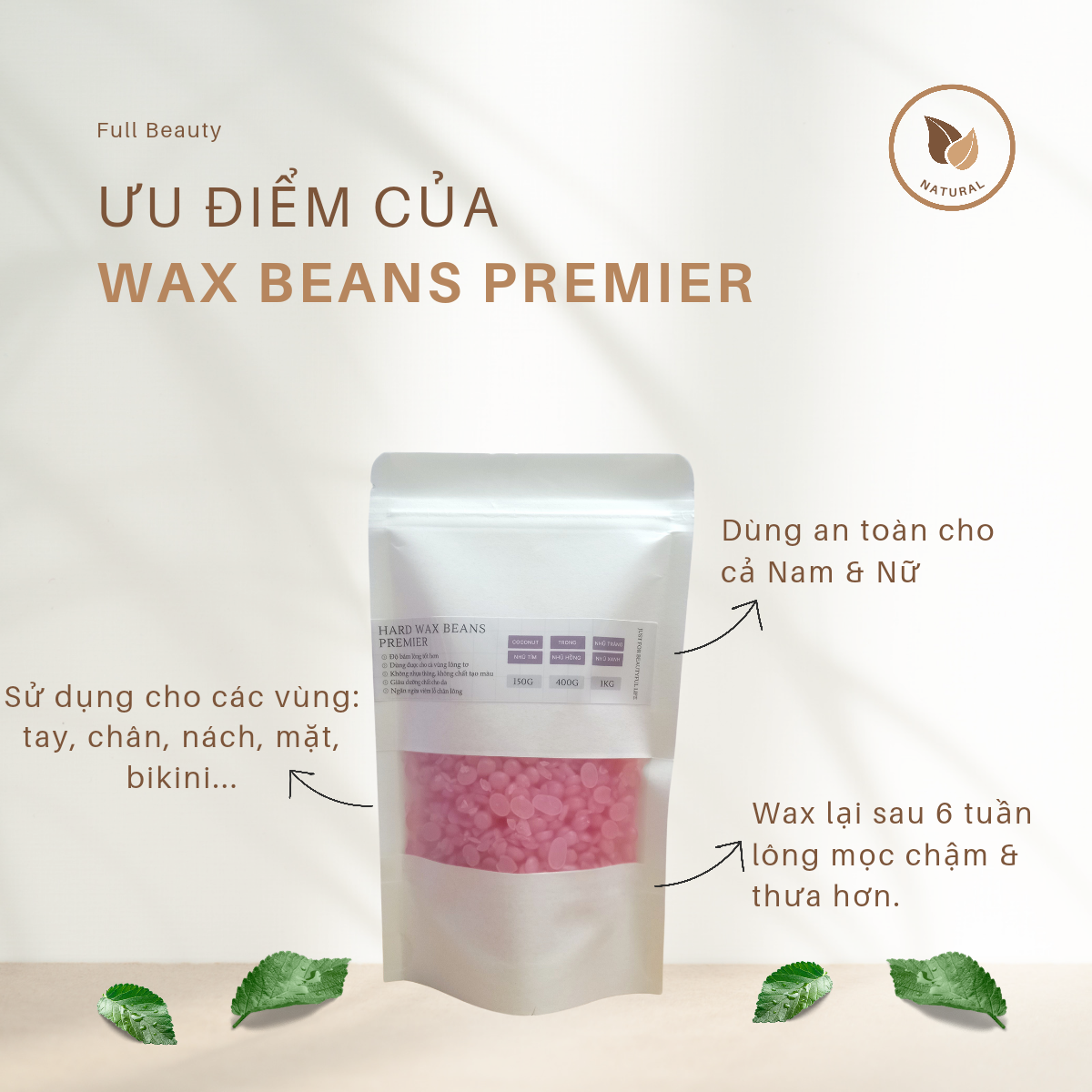 Combo Wax Lông 02 Tiết Kiệm - Sạch Lông Full Beauty