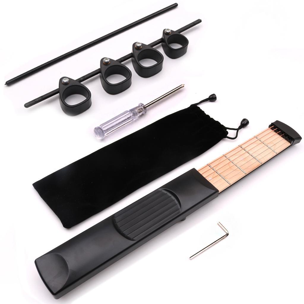 Portable Pocket Guitar Finger Trainer, with Storage Bag Wrench Screwdriver
