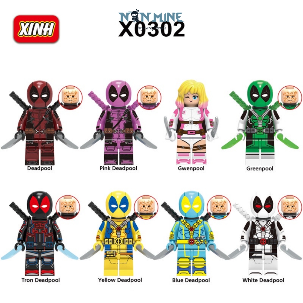 Minifigures Deadpool Marvel Lắp Ráp Mô Hình Nhân Vật Phim Truyện X0302