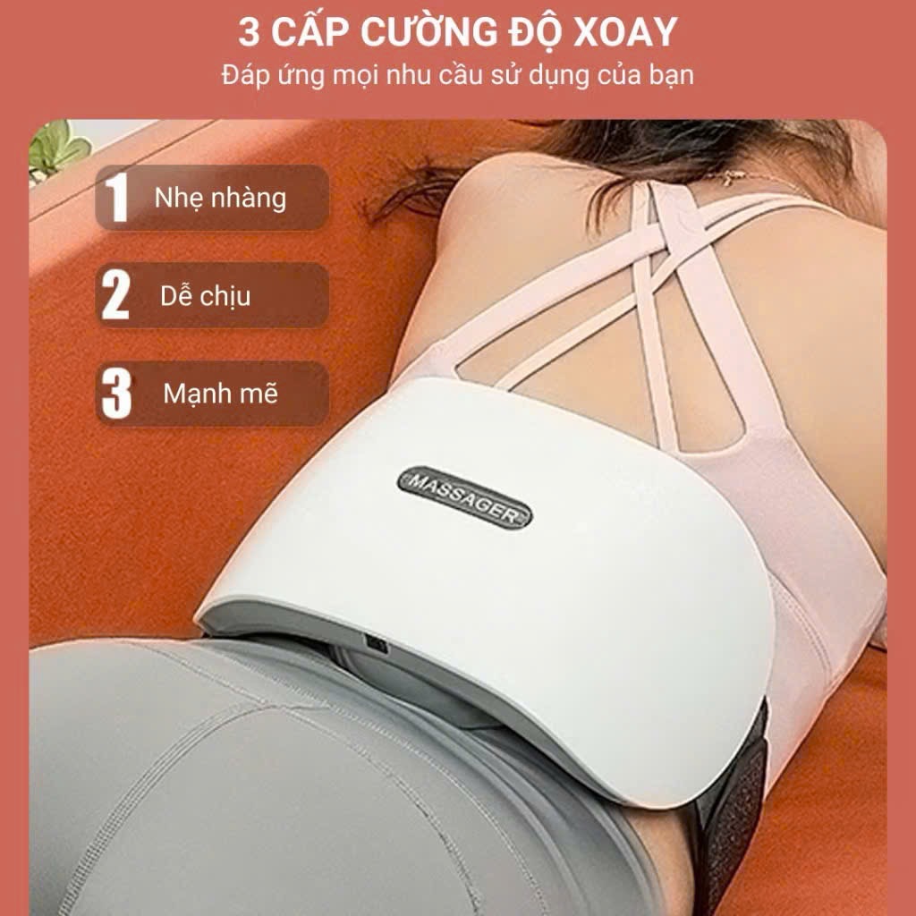 ￼Máy Massage Bụng Lưng Đùi Pin Sạc Tích Hợp Đá Nóng Himalaya Hỗ Trợ Giảm Mỡ Bụng Đai Mát Xa Bụng Eo Lưng