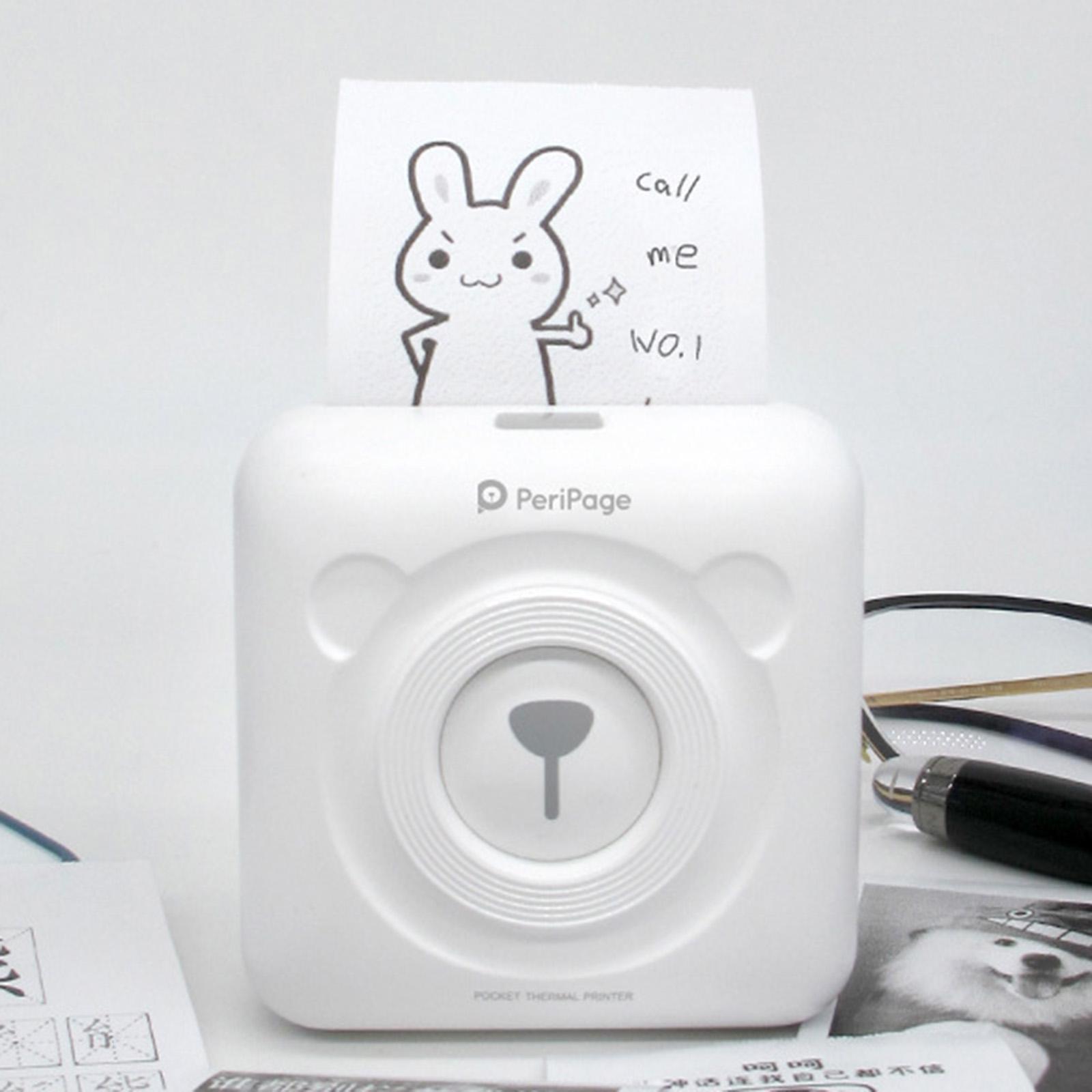 Pocket Printer- Mini Bluetooth Wireless Portable Mobile Printer Thermal Printer Compatible with iOS + Android for Learning Assistance, Notes, Journal
