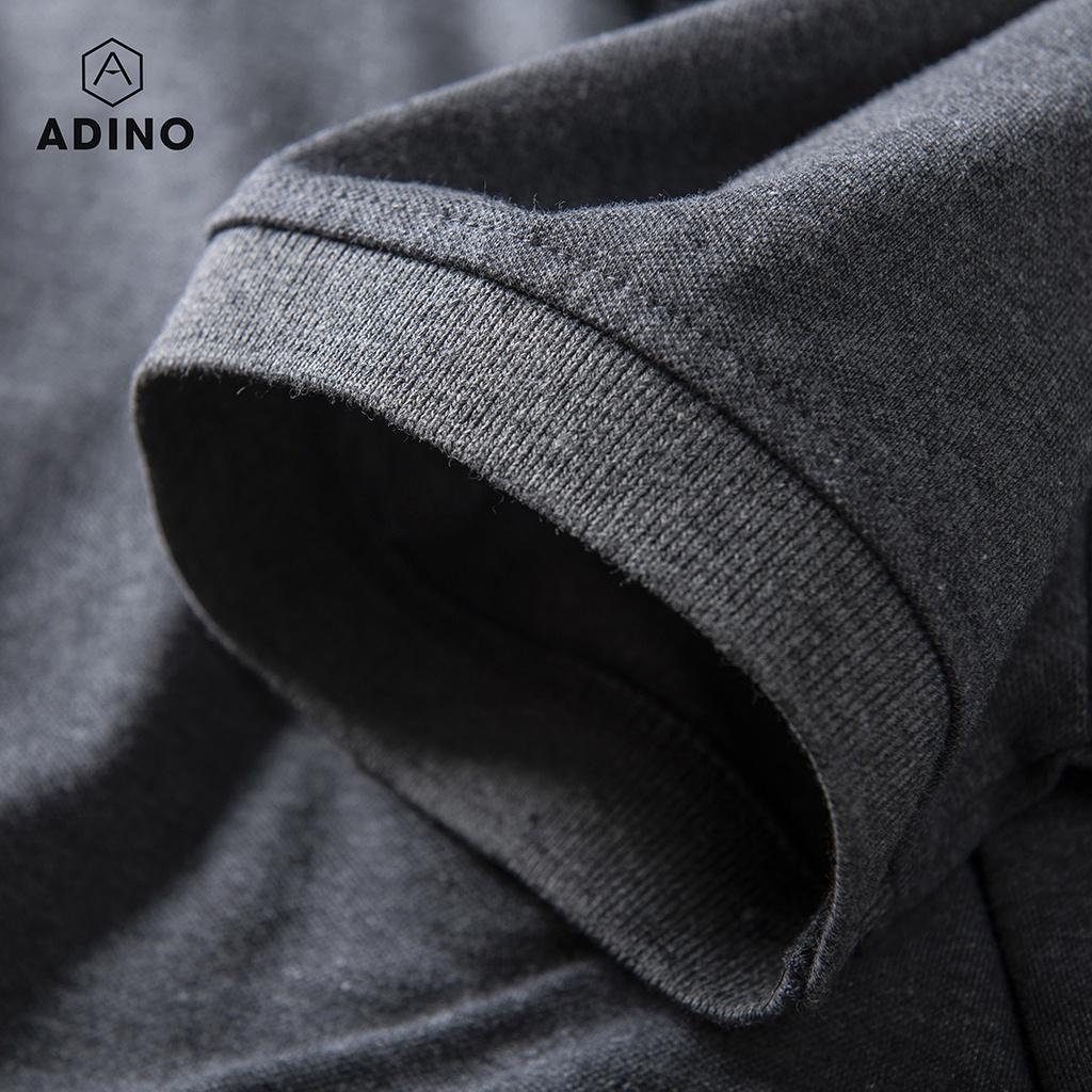 Hình ảnh Áo polo nam ADINO màu ghi đậm vải cotton co giãn nhẹ dáng công sở slimfit hơi ôm trẻ trung PL45