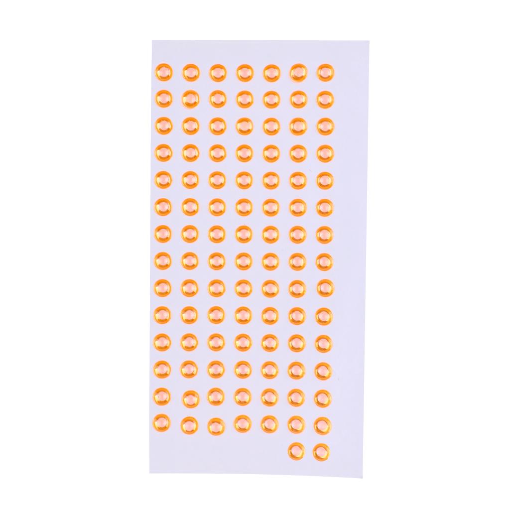 100 Pieces Fishing Lure Eyes Lifelike Yellow Self Adhesive Eyes Fishing Eyes