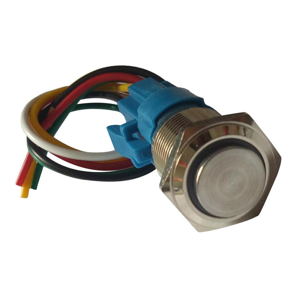 3-6V Momentary IP65 250V/5A Push Button Switch with Wire Connector