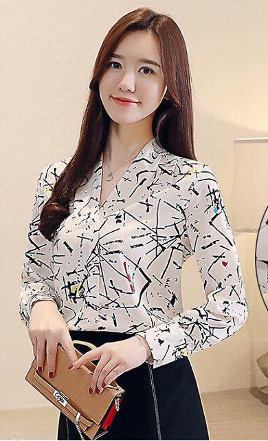 ÁO KIỂU HỌA TIẾT THANH LỊCH NT1091