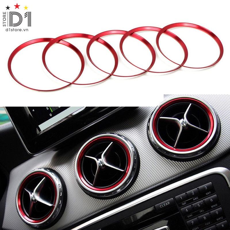 Set 5 vòng trang trí lỗ gió AC cho xe Mercedes A/CLA/GLA-Class