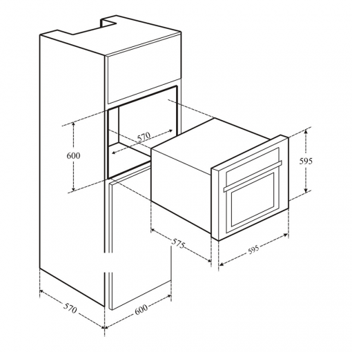 Lò nướng âm tủ Eurosun EOV65DE_Hàng Chính Hãng