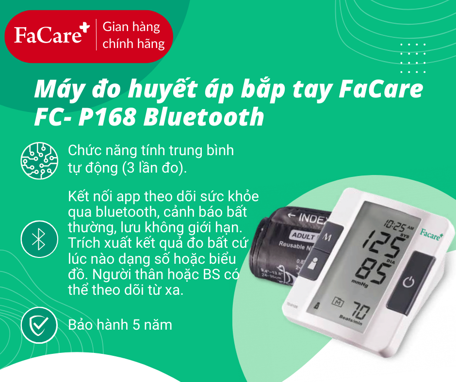 Máy đo huyết áp để bàn Facare FC-P168