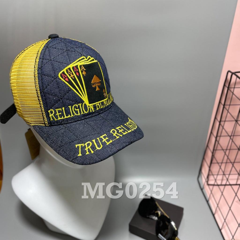 Mũ lưỡi trai True Religion cao cấp nam nữ thêu lá bài thiết kế thời trang cá tính freesize shop nón ông địa