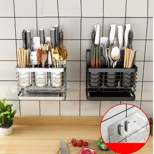 Ống Đựng Đũa Inox 304 Treo Tường Cao Cấp Chính Hãng GAGI Mã GD01 Không Gỉ Sét, Có Thể Để Bàn