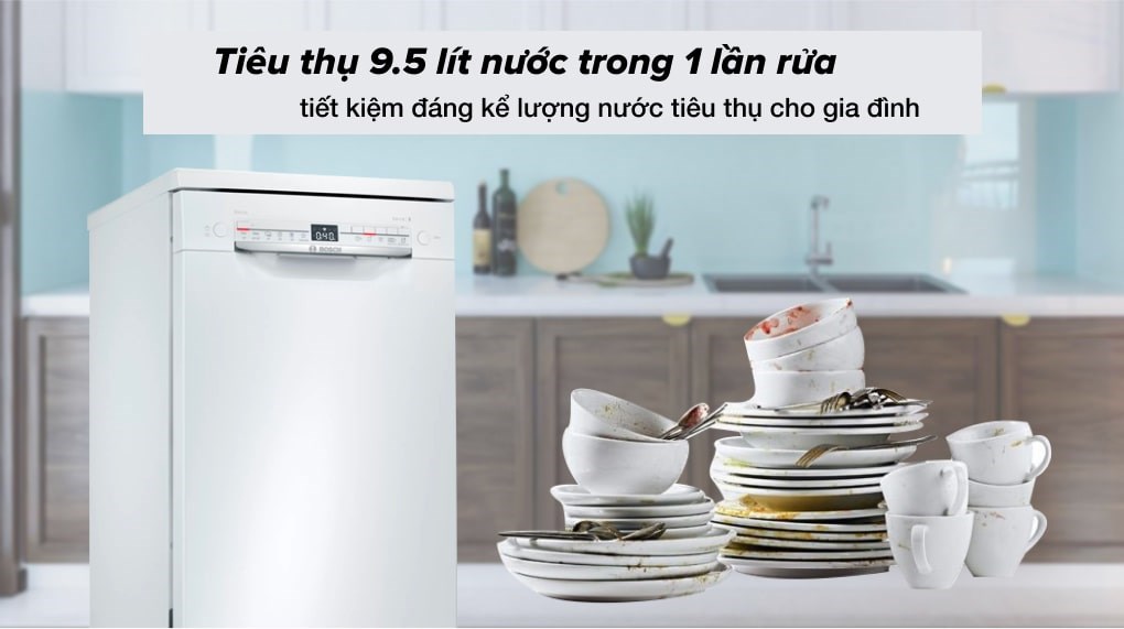 Máy Rửa chén Bát Độc Lập Bosch -12 Bộ - SMS2IVW01P - Series 2- Hàng chính hãng