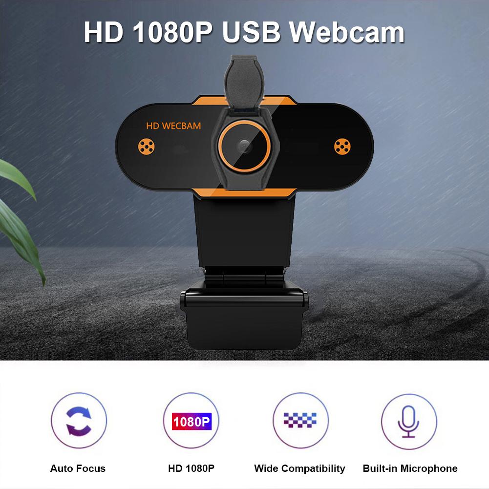 Camera Web 1080P HD CMOS USB 2.0 Video trực tiếp Họp trực tuyến Giảng dạy Giảm tiếng ồn Micrô Máy tính Máy tính PC Webcam