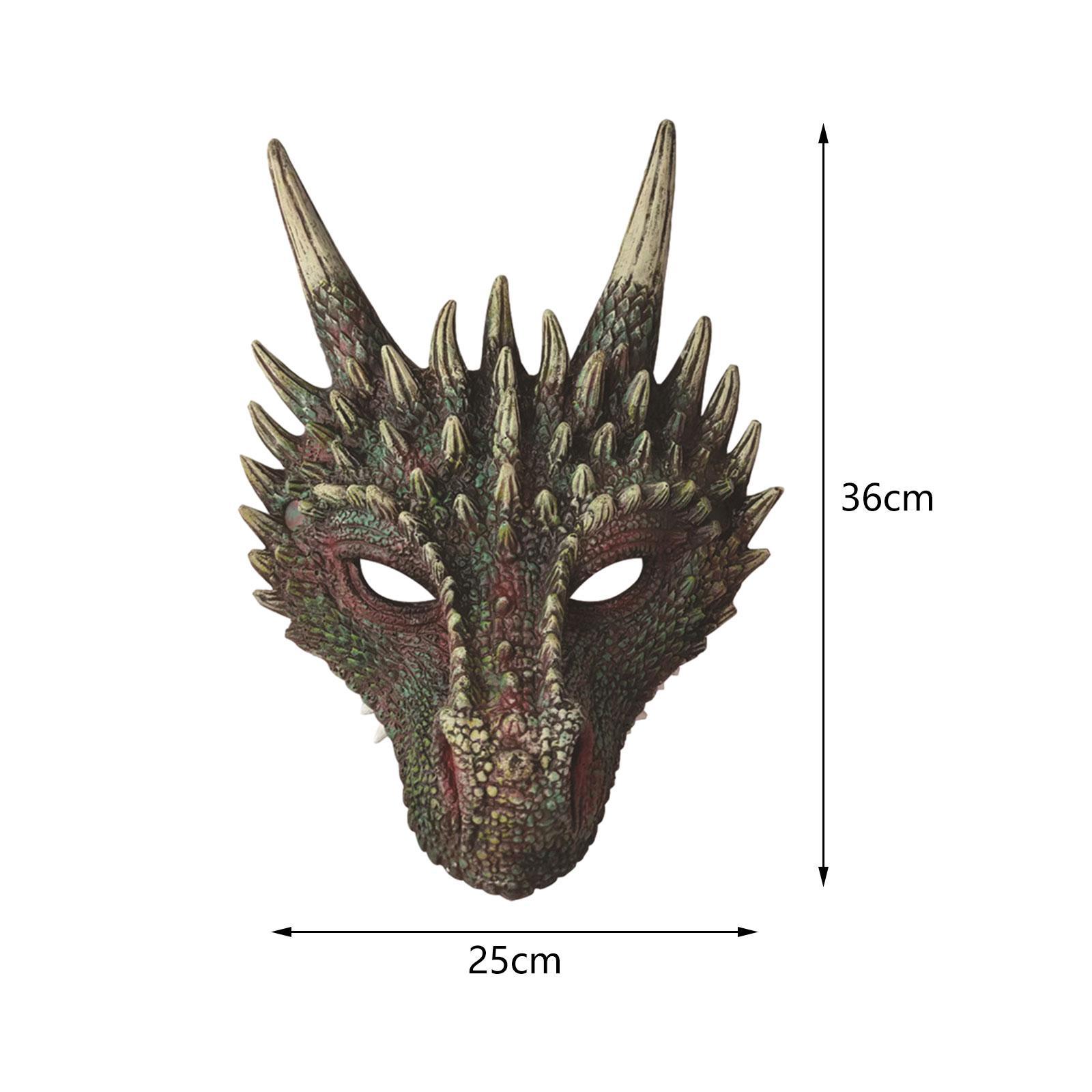 Dragon Head , Full Face , Cosplay Animal Halloween Masquerade for Party Favor Carnival Masquerade