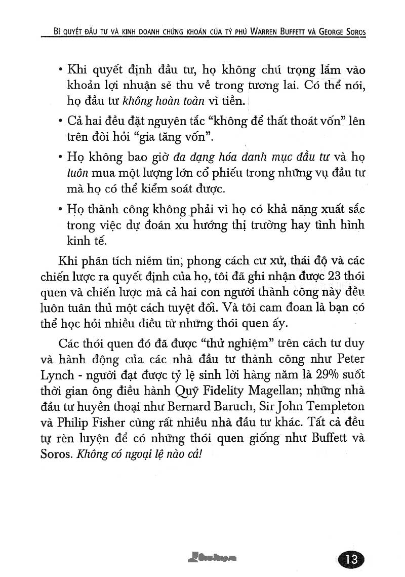 Bí Quyết Đầu Tư Và Kinh Doanh Chứng Khoán Của Tỷ Phú Warren Buffett Và George Soros _FN