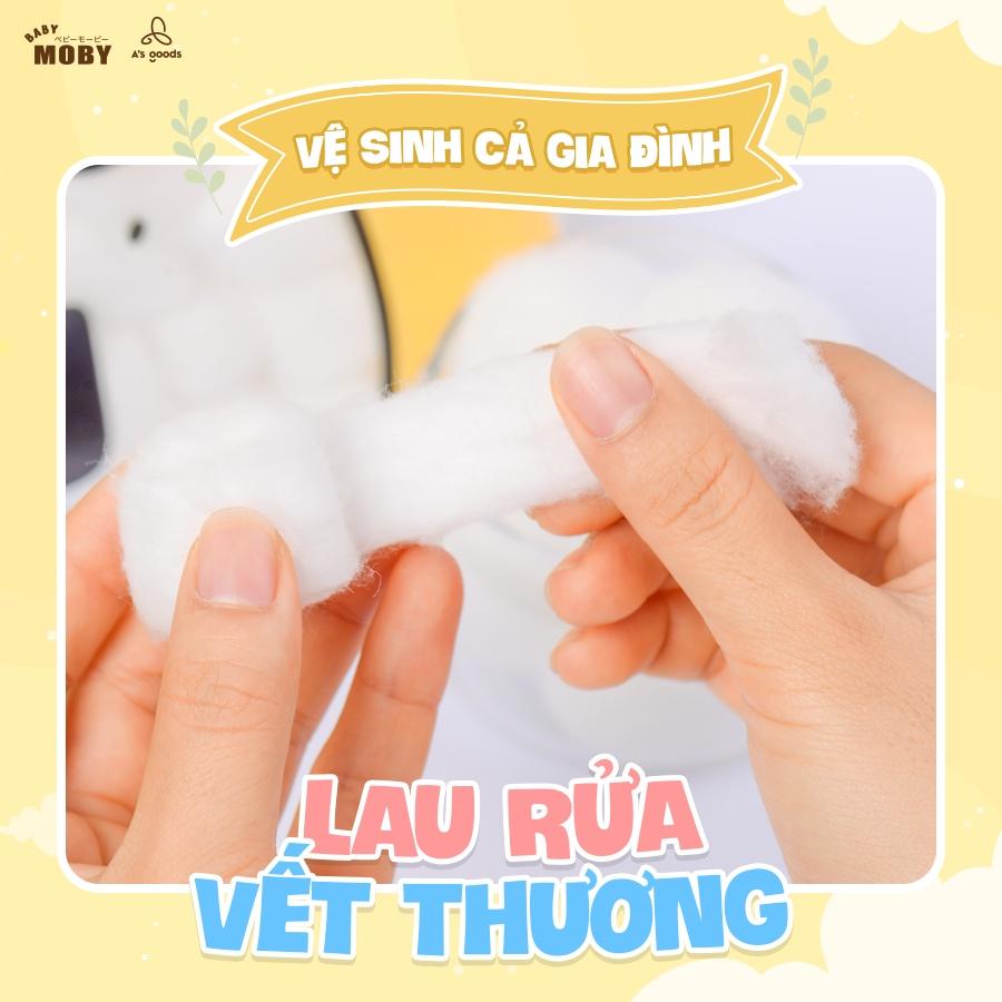 Bông gòn đa năng Moby, lau mắt và vệ sinh cuống rốn cho em bé