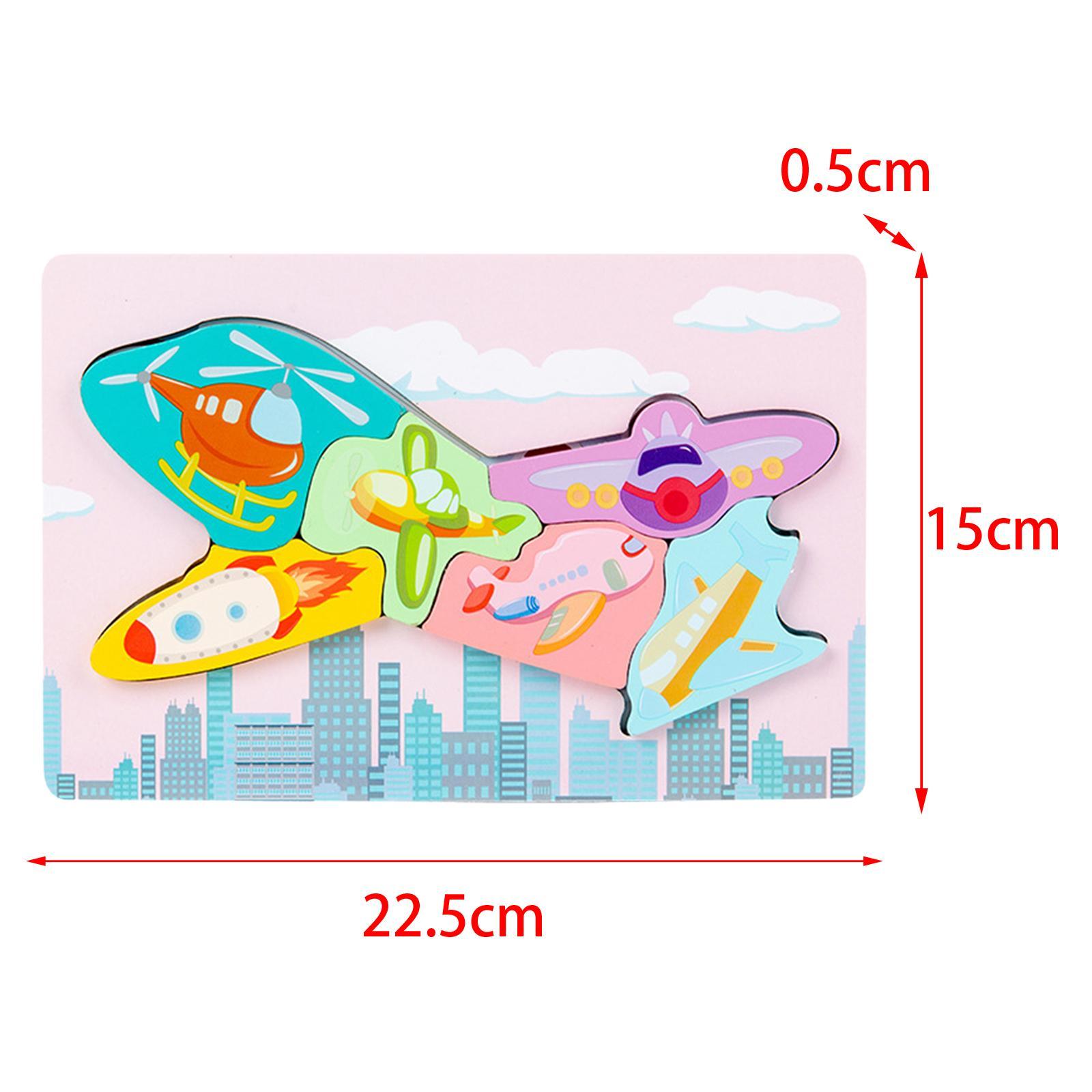 Puzzles Wooden Jigsaw Colors Shapes Cognition Cartoon Boy and Girl