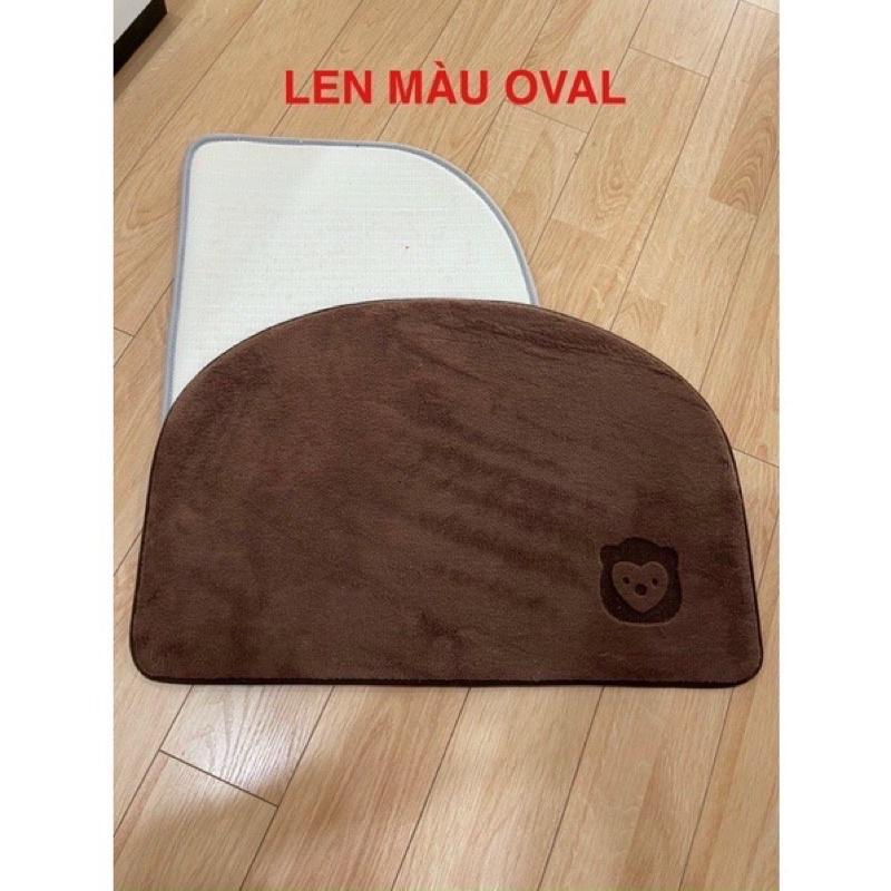 THẢM LEN MÀU OVAL LOẠI DÀY MỊN