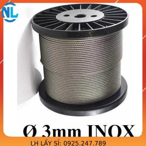 Dây cáp INOX 304 phi 3 cáp thép giá sỉ