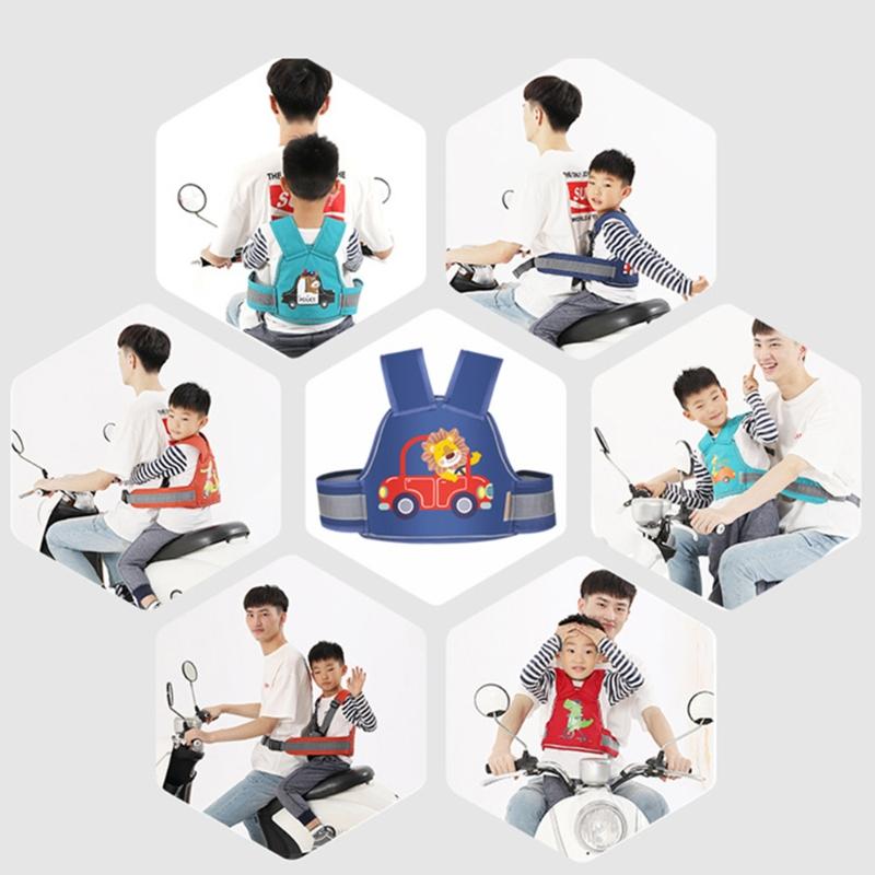 Trẻ Đi Dây An Toàn Cho Xe Đạp Điện Xe Máy Trẻ Em Dây An Toàn Với 4 Trong 1 Khóa Dải Phản Quang breathab
