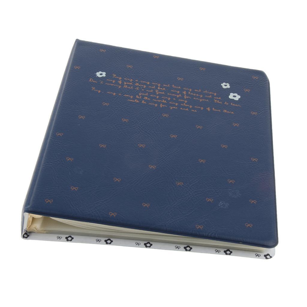80 Photos 6"x 4" Photo Album Scrapbooking Picture Storage Case Dark Blue