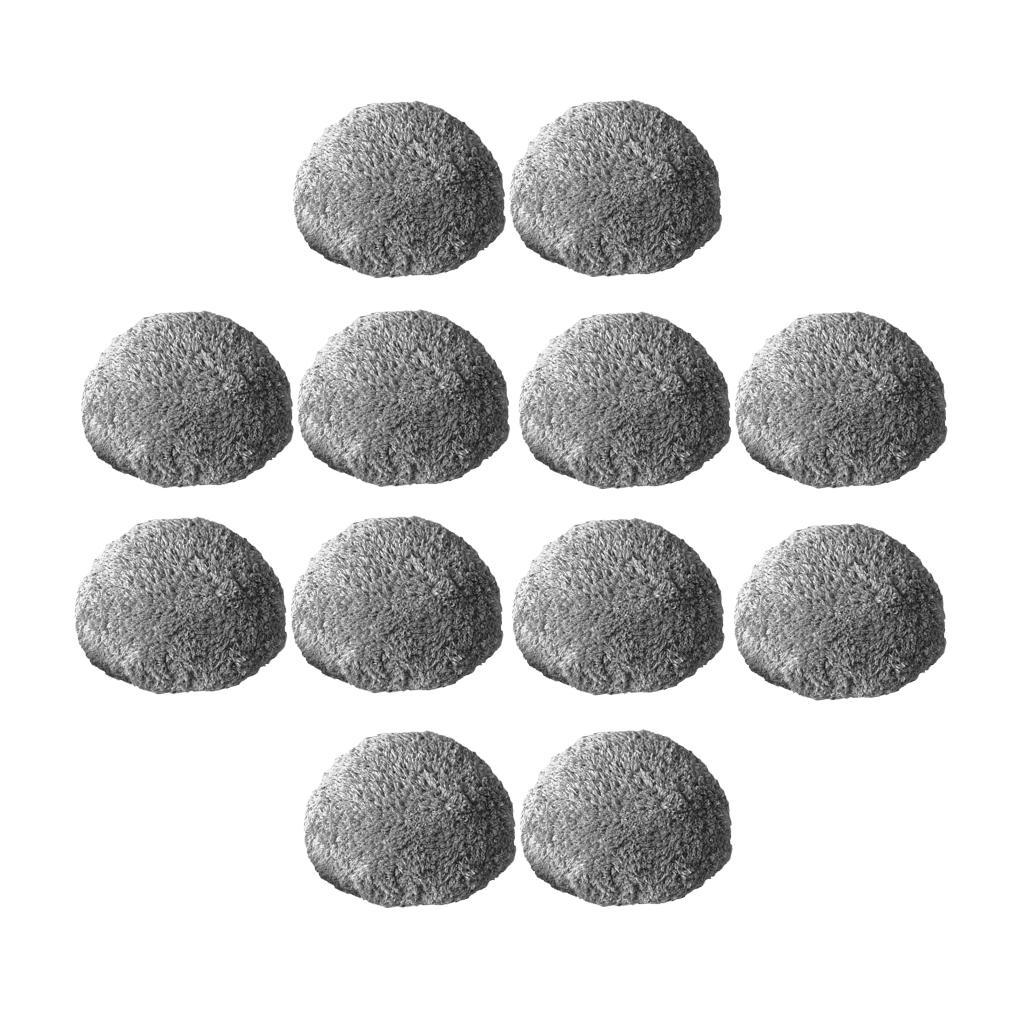 2x12Pieces Cleaning Cloth Pad for Window Vacuum Cleaner  Gray