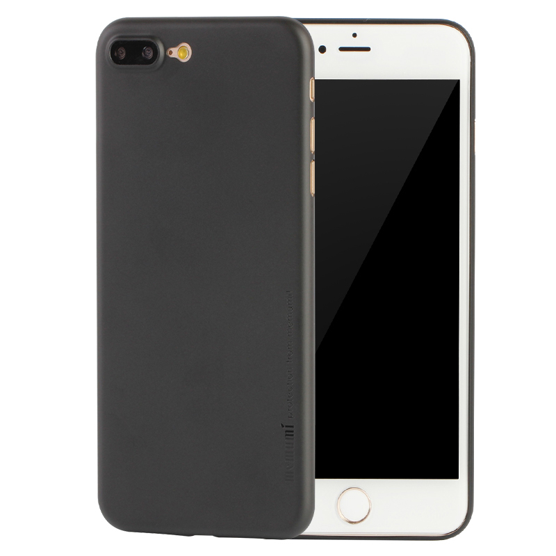 Ốp Lưng Nhám Hiệu Memumi Cho Iphone 7 Plus Iphone 8 Plus Có Gờ Bảo Vệ Camera Mỏng 0.3Mm - Sản Phẩm Chính Hãng - Đen