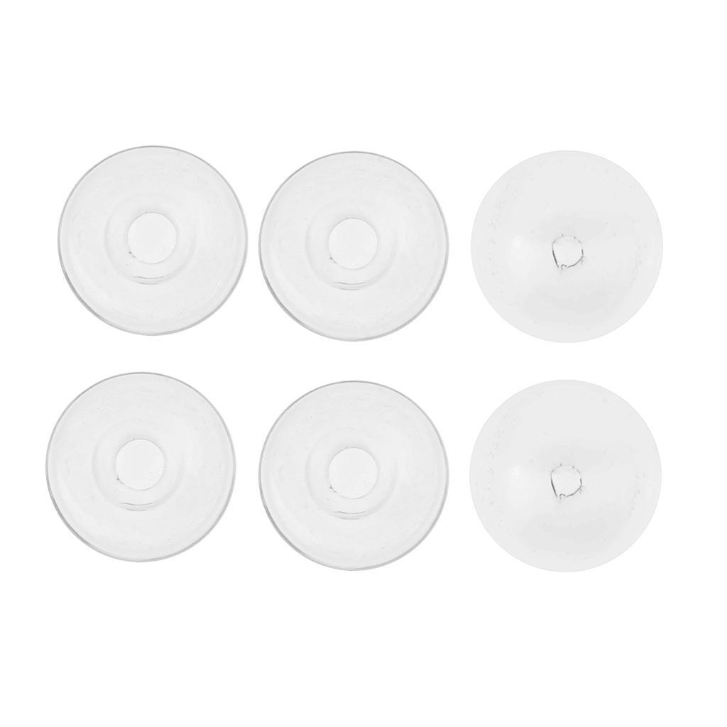 6 Pieces Pack Tiny 16mm Glass Ball Pendant Beads Half Round for Art Jewelry Craft DIY for Earring Dangle Charms Xmas Tree Decor