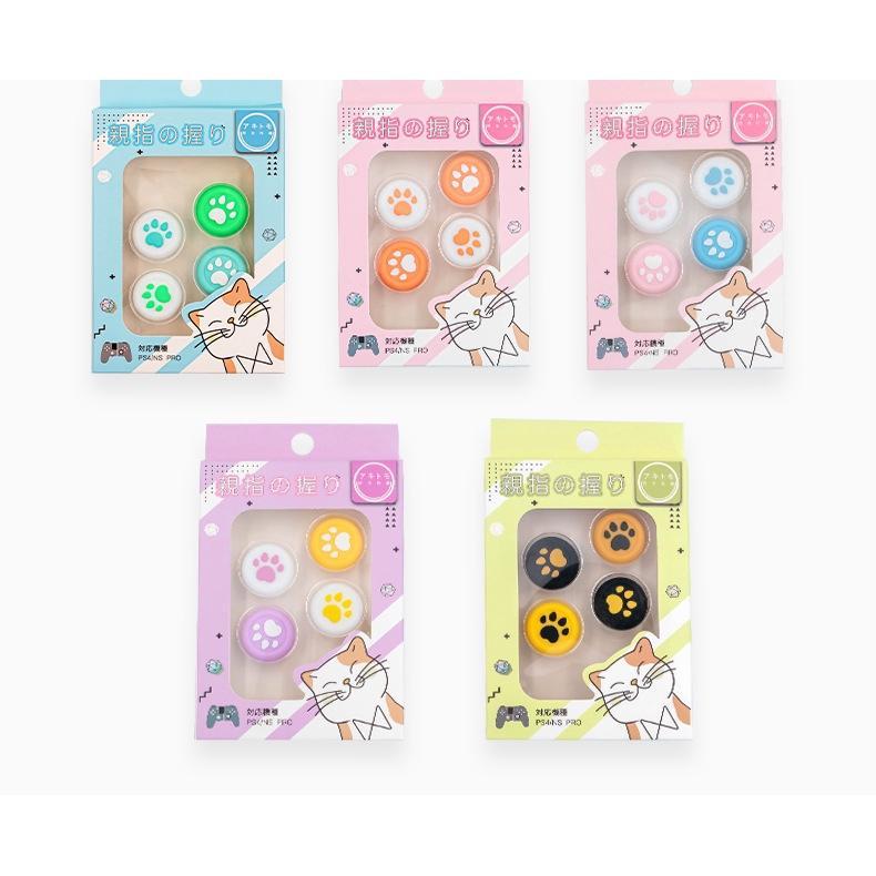 Nắp Đậy Nút Điều Khiển Chơi Game PS4 PRO Hình Bàn Chân Mèo Dễ Thương