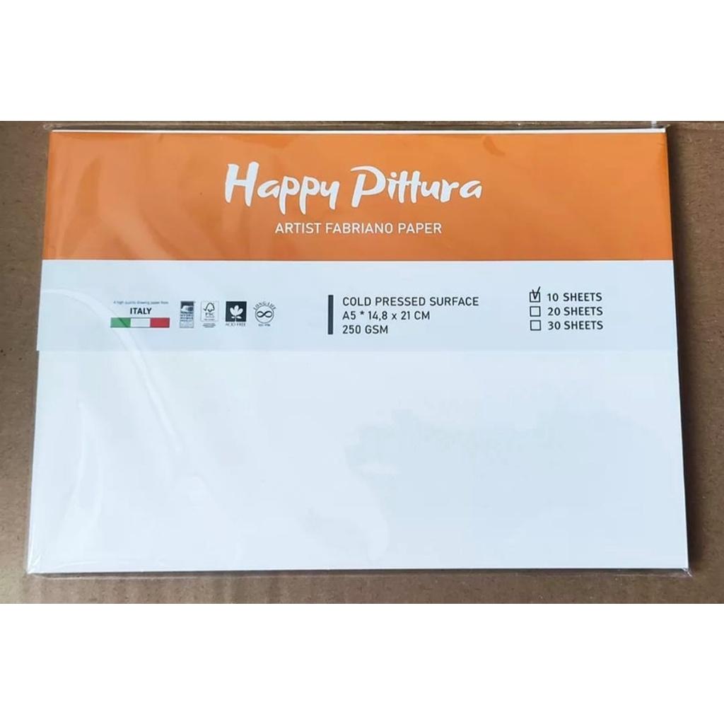 Giấy vẽ màu nước HAPPY định lượng 250gsm combo 10 tờ