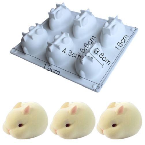 Combo 2 khuôn silicon 6 thỏ