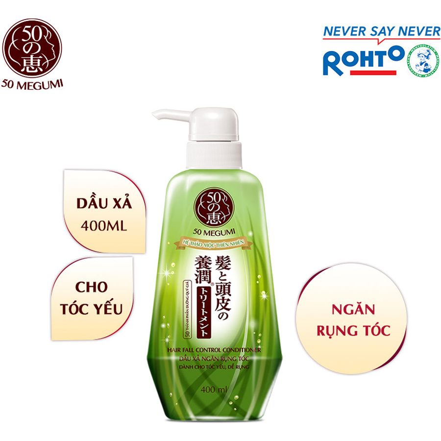 Dầu xả ngăn rụng tóc, dưỡng tóc 50 Megumi Hair Fall Control Conditioner