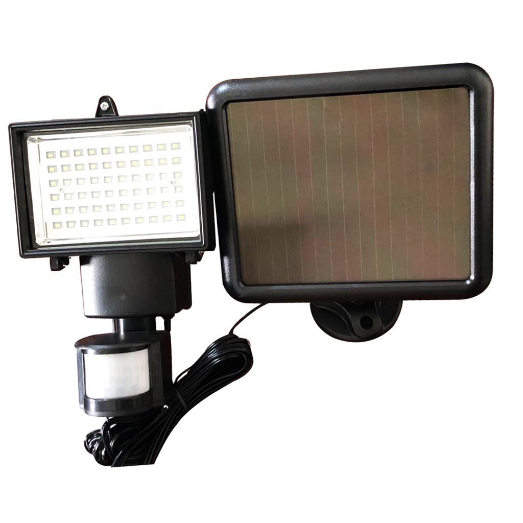 60 LED Professional Solar Powered Human Sensor Wall Light Waterproof Lamp