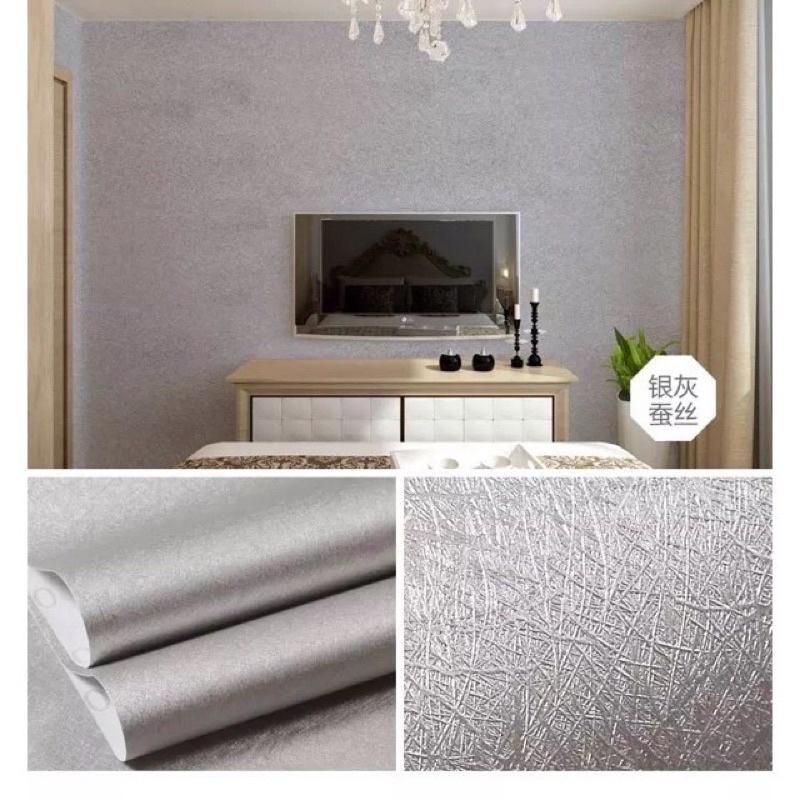 5m giấy dán tường sẵn keo vân xước khổ 60cm