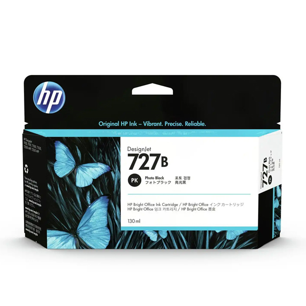 Mực in HP 727 130ml Photo Black Ink Cartridge (3WX14A) (Thay cho mực B3P23A) dùng cho các dòng máy T920PS/T1500/T3500/T930/T1530- Hàng chính hãng