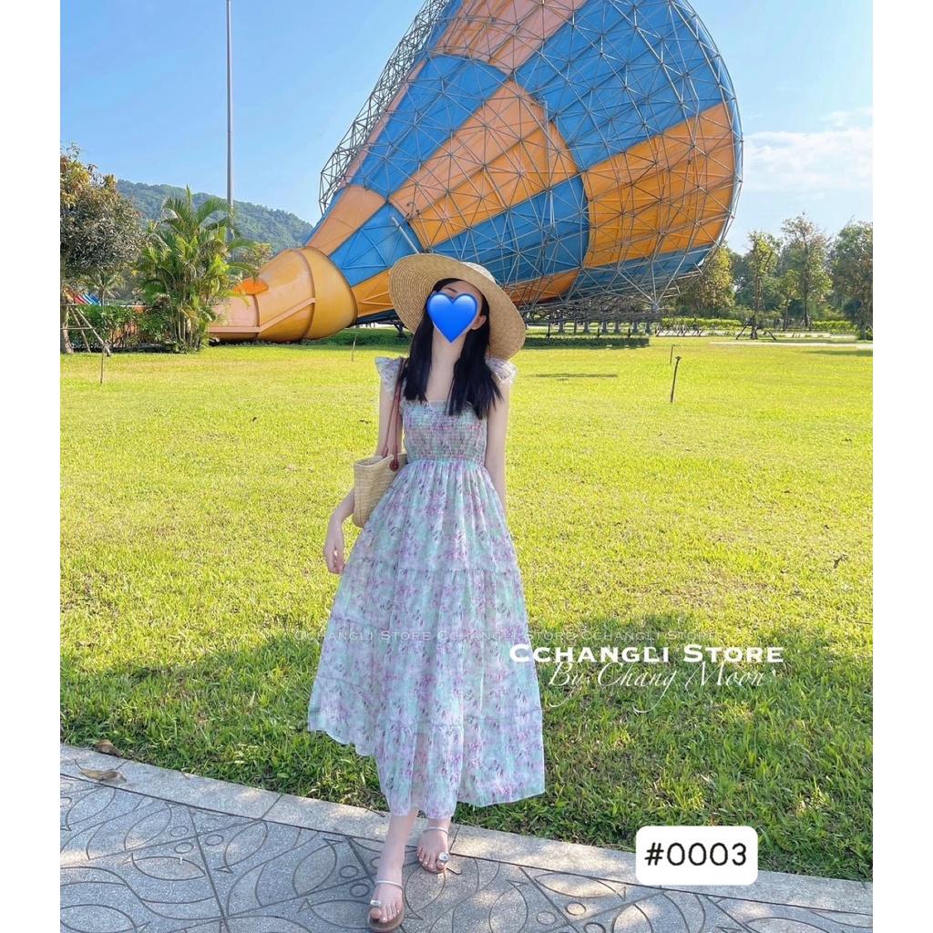 VÁY ĐI CHƠI, VÁY MAXI TƠ CHUN TAY CÁNH TIÊN 2 LỚP DÁNG DÀI XÒE CỰC XINH XỈU - Pink