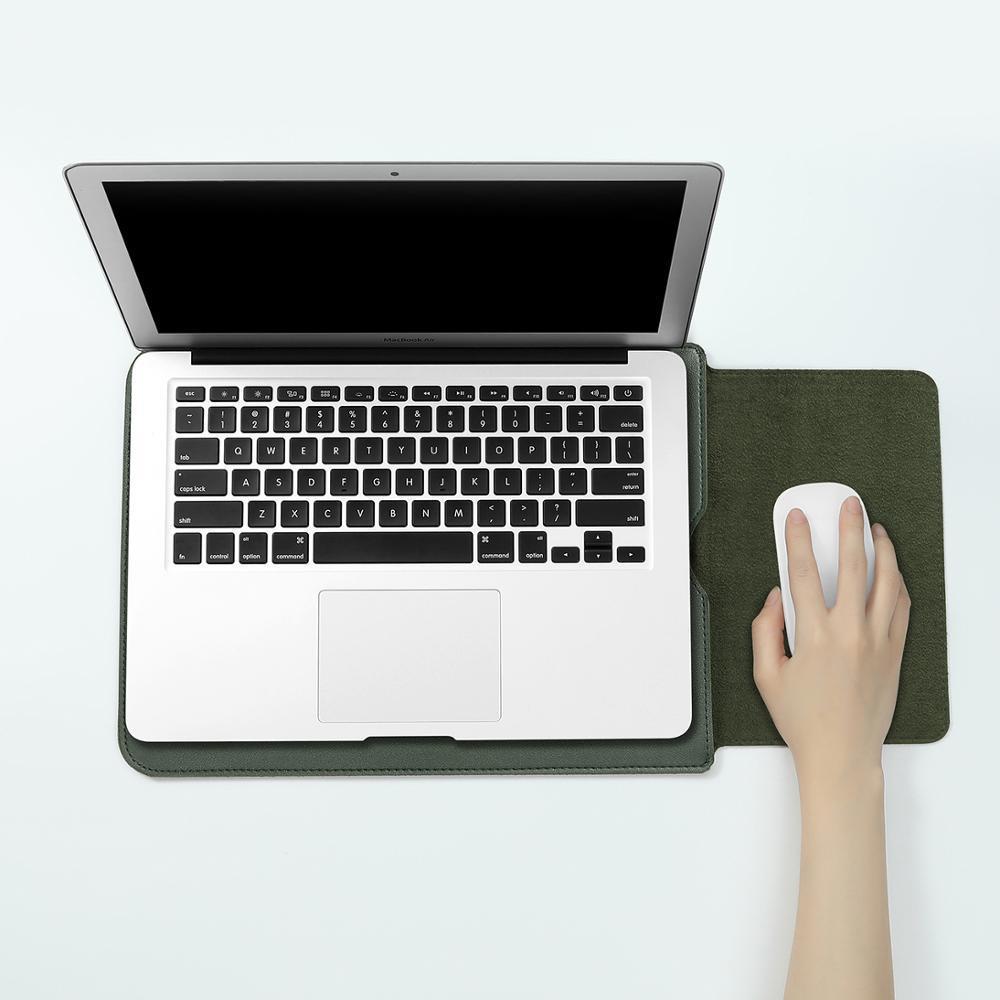 Bao da PU chứa máy tính xách tay/thích hợp cho Macbook chống sốc trầy xước tiện dụng