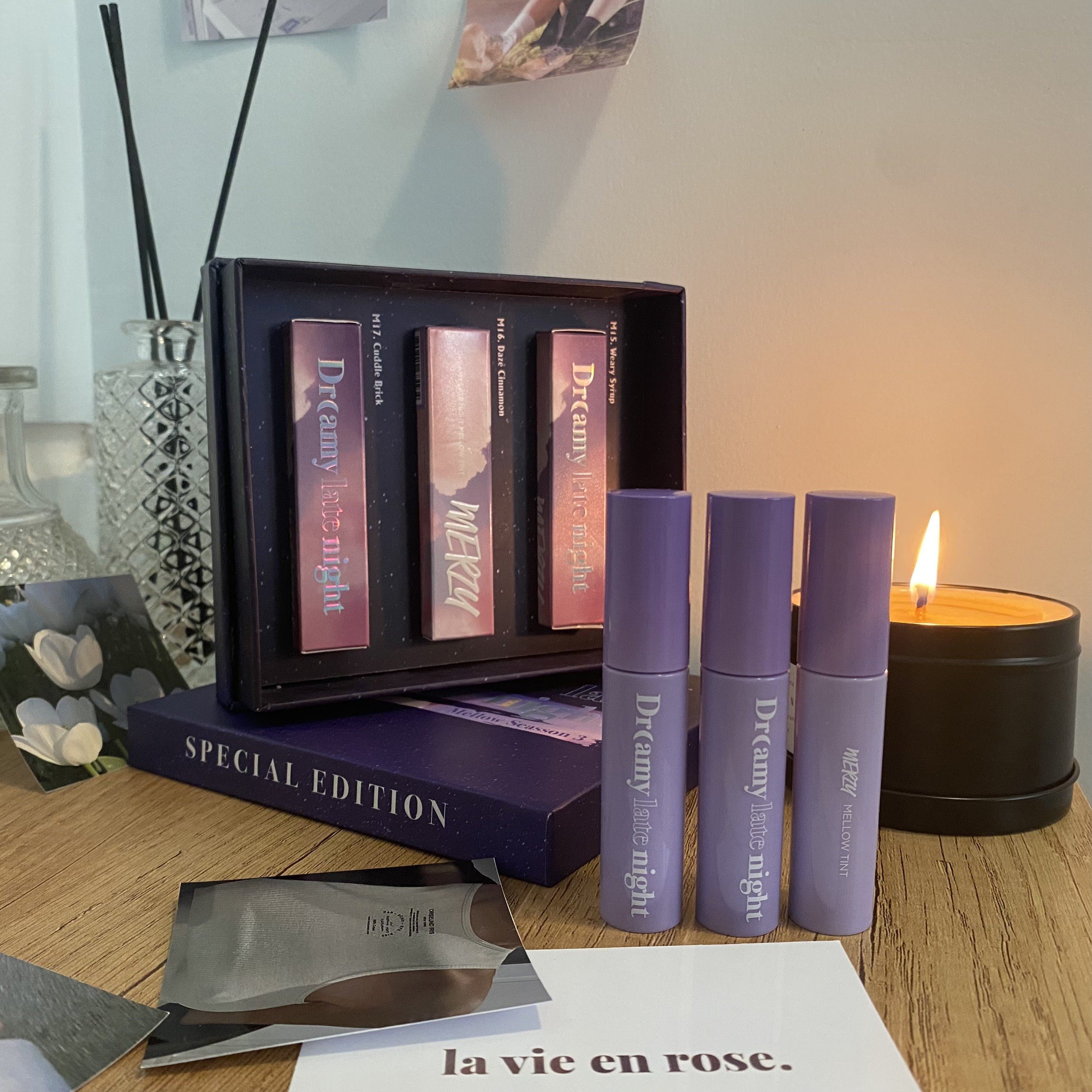 Set 3 Son Kem Lì Mịn Mượt, Lâu Trôi Merzy Dreamy Late Night Mellow Tint