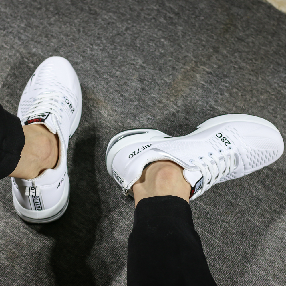 Giày thể thao nam Đế khí Nâng chiều cao 4-5 cm Màu đen - trắng full size từ 39-44 Phong cách Hàn Quốc Mẫu 2020
