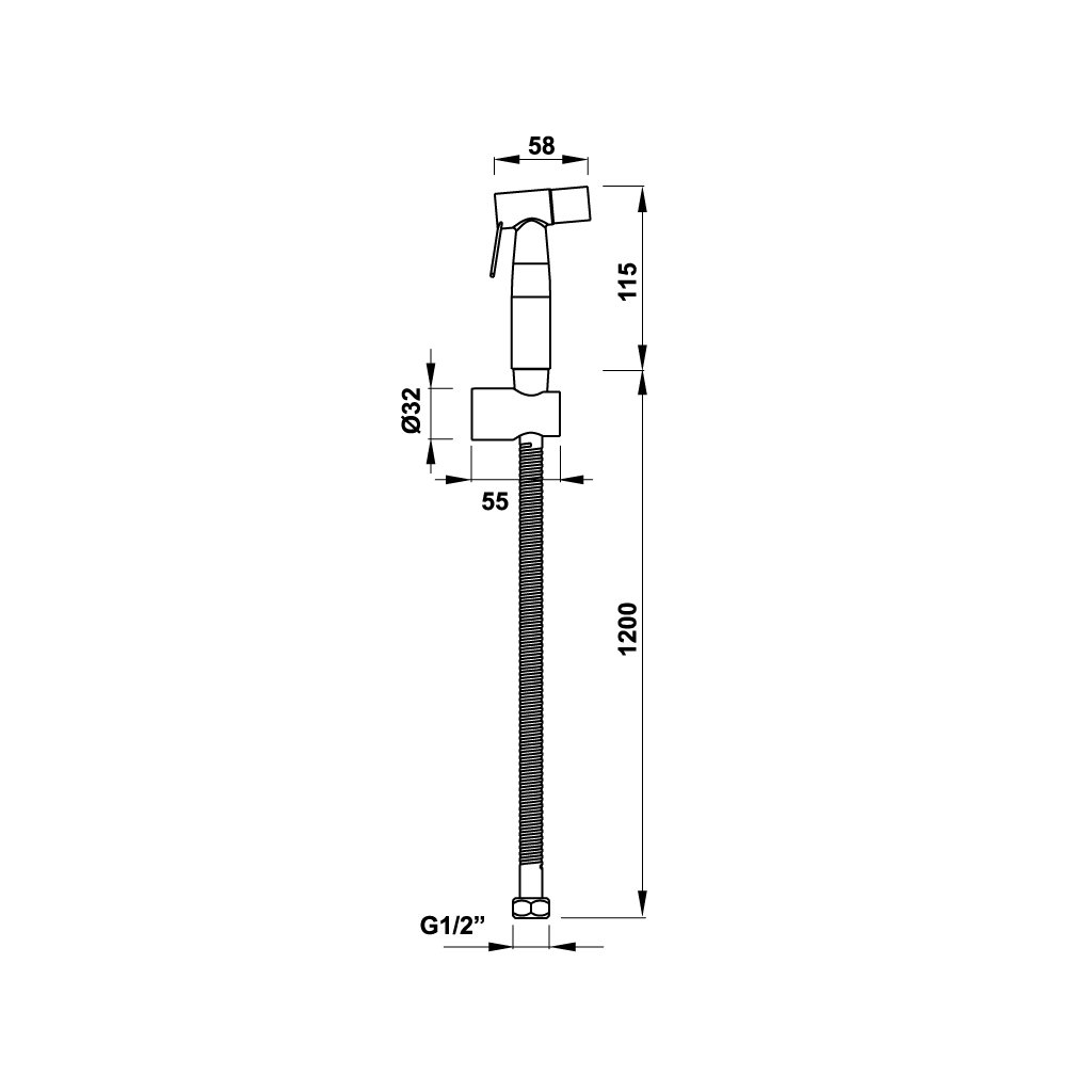 VÒI XỊT VỆ SINH HAFELE/485.95.032 - HÀNG CHÍNH HÃNG